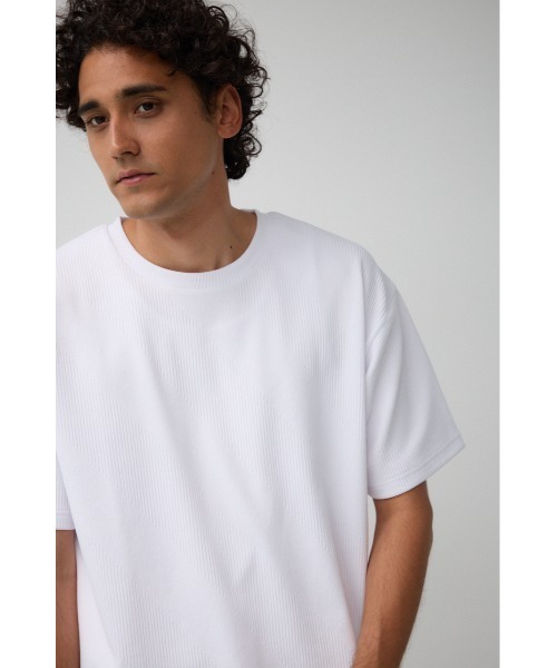 AZUL by moussy(アズールバイマウジー)の「バイアススツイルクルーネックTシャツ(Tシャツ/カットソー・メンズ・ホワイト/ブラック・LARGE/MEDIUM)」の3枚目の写真