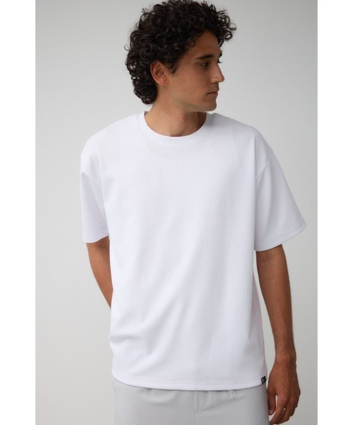 AZUL by moussy(アズールバイマウジー)の「バイアススツイルクルーネックTシャツ(Tシャツ/カットソー・メンズ・ホワイト/ブラック・LARGE/MEDIUM)」の4枚目の写真