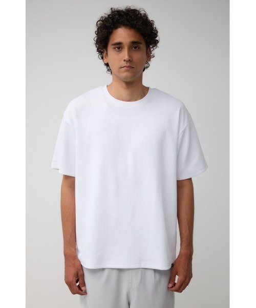 AZUL by moussy(アズールバイマウジー)の「バイアススツイルクルーネックTシャツ(Tシャツ/カットソー・メンズ・ホワイト/ブラック・LARGE/MEDIUM)」の5枚目の写真