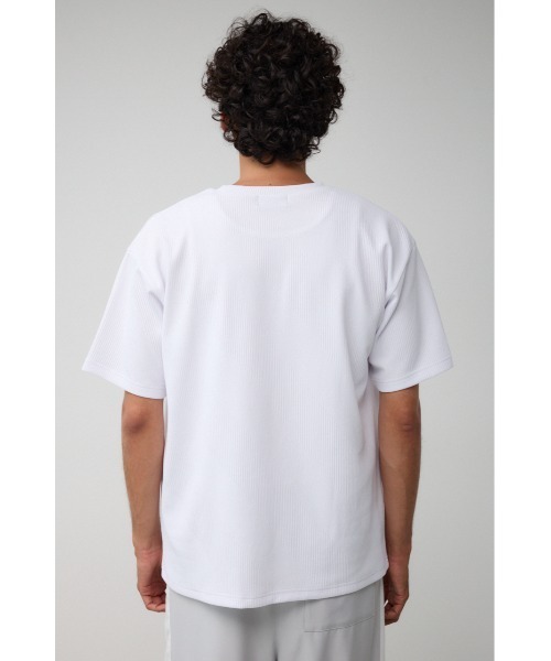 AZUL by moussy(アズールバイマウジー)の「バイアススツイルクルーネックTシャツ(Tシャツ/カットソー・メンズ・ホワイト/ブラック・LARGE/MEDIUM)」の7枚目の写真