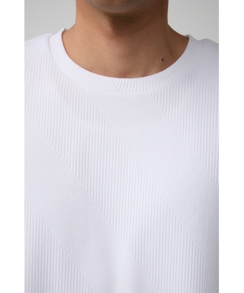 AZUL by moussy(アズールバイマウジー)の「バイアススツイルクルーネックTシャツ(Tシャツ/カットソー・メンズ・ホワイト/ブラック・LARGE/MEDIUM)」の8枚目の写真