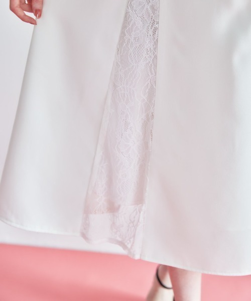 REDYAZEL（レディアゼル）の「ショルダーリボンレース切替ワンピース（ジャンパースカート・レディース・オフホワイト/ブラック/グレー・SMALL/MEDIUM）」の17枚目の写真