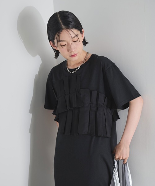 Shelly island（シェリーアイランド）の「デコフリルカットワンピース（ワンピース・レディース・ブラック・M）」の2枚目の写真