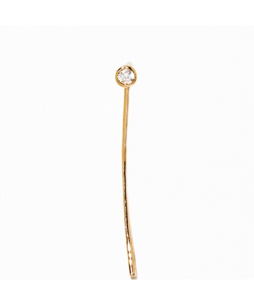 les bonbon(ルボンボン)の「【les bonbon】diamond hook pierce/ダイヤモンドフックピアス(ピアス(片耳用)・レディース・イエローゴールド・FREE)」の3枚目の写真