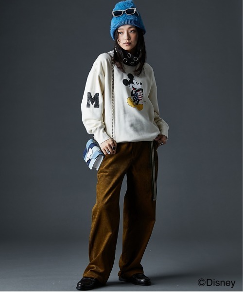 セール】ディズニー ミッキー/綿100％裏起毛ヴィンテージ風トレーナー