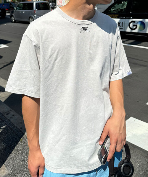 CIAOPANIC(チャオパニック)の「【ユニセックス】ピグメント加工ワンポイント刺繍Tシャツ(Tシャツ/カットソー・レディース・ブルー/グレー/チャコールグレー・FREE)」の22枚目の写真