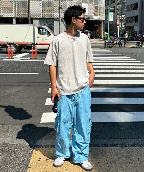 CIAOPANIC(チャオパニック)の「【ユニセックス】ピグメント加工ワンポイント刺繍Tシャツ(Tシャツ/カットソー・レディース・ブルー/グレー/チャコールグレー・FREE)」の21枚目の写真