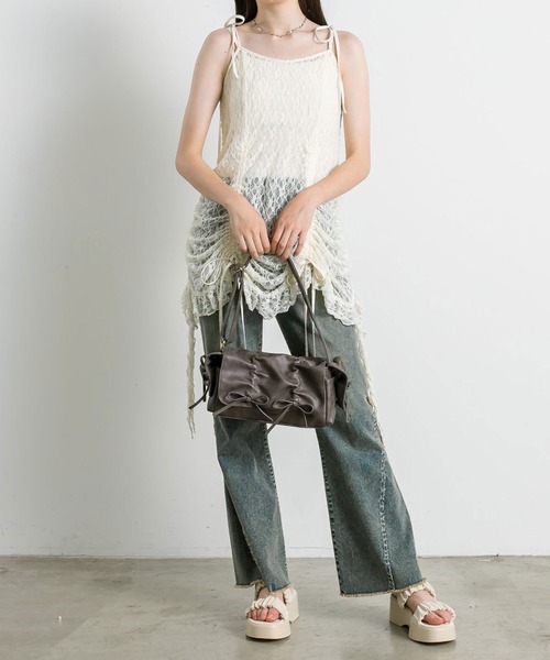 OLIVE des OLIVE（オリーブデオリーブ）の「ドロストフラップショルダーバッグ　1041120170（ショルダーバッグ・レディース・スミクロ/ピンク/アイボリー・FREE）」の16枚目の写真