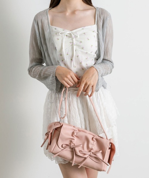 OLIVE des OLIVE（オリーブデオリーブ）の「ドロストフラップショルダーバッグ　1041120170（ショルダーバッグ・レディース・スミクロ/ピンク/アイボリー・FREE）」の19枚目の写真