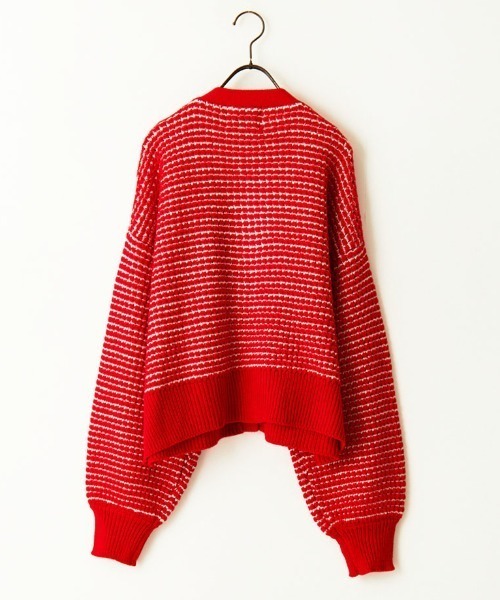 KELTY（ケルティ）の「[KELTY/ケルティ] 別注 ジャガードニットカーディガン（カーディガン/ボレロ・レディース・グレー/ベージュ/レッド/ホワイト・F）」の9枚目の写真