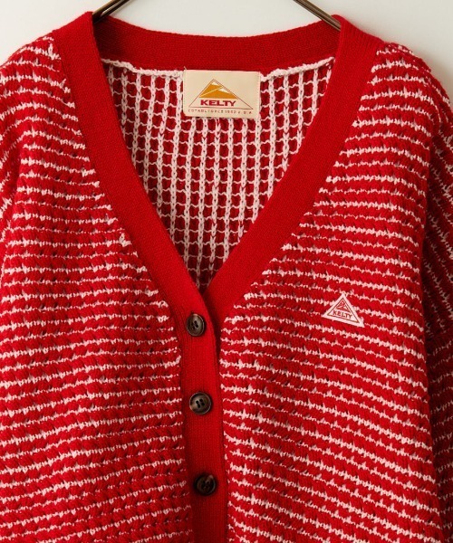 KELTY（ケルティ）の「[KELTY/ケルティ] 別注 ジャガードニットカーディガン（カーディガン/ボレロ・レディース・グレー/ベージュ/レッド/ホワイト・F）」の8枚目の写真