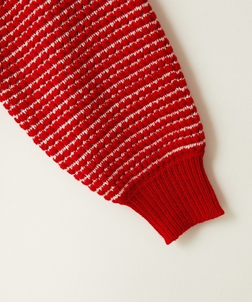 KELTY（ケルティ）の「[KELTY/ケルティ] 別注 ジャガードニットカーディガン（カーディガン/ボレロ・レディース・グレー/ベージュ/レッド/ホワイト・F）」の6枚目の写真