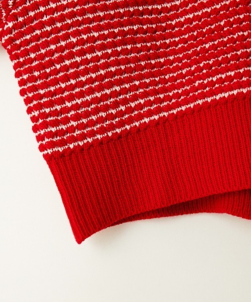 KELTY（ケルティ）の「[KELTY/ケルティ] 別注 ジャガードニットカーディガン（カーディガン/ボレロ・レディース・グレー/ベージュ/レッド/ホワイト・F）」の5枚目の写真