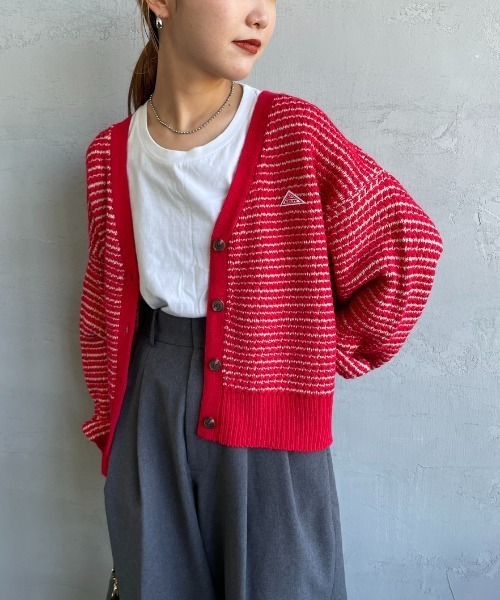 KELTY（ケルティ）の「[KELTY/ケルティ] 別注 ジャガードニットカーディガン（カーディガン/ボレロ・レディース・グレー/ベージュ/レッド/ホワイト・F）」の19枚目の写真