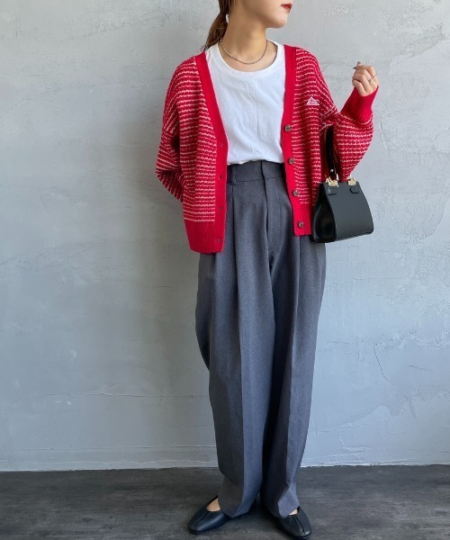 KELTY（ケルティ）の「[KELTY/ケルティ] 別注 ジャガードニットカーディガン（カーディガン/ボレロ・レディース・グレー/ベージュ/レッド/ホワイト・F）」の16枚目の写真