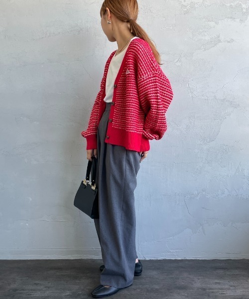 KELTY（ケルティ）の「[KELTY/ケルティ] 別注 ジャガードニットカーディガン（カーディガン/ボレロ・レディース・グレー/ベージュ/レッド/ホワイト・F）」の15枚目の写真