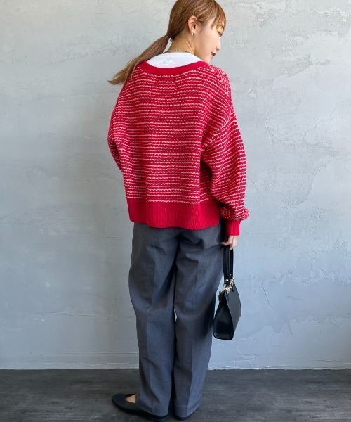 KELTY（ケルティ）の「[KELTY/ケルティ] 別注 ジャガードニットカーディガン（カーディガン/ボレロ・レディース・グレー/ベージュ/レッド/ホワイト・F）」の14枚目の写真