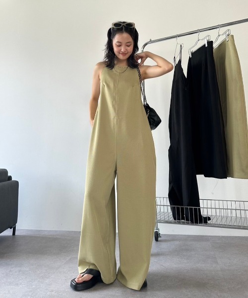 HANNE（アン）の「キャミワイドオールインワン（つなぎ