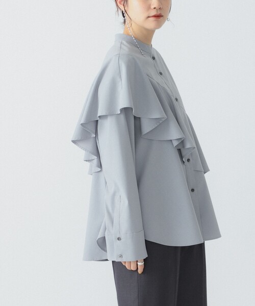 Ray BEAMS（レイビームス）の「RBS / アシメ ラッフル シャツ（シャツ 