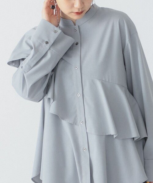 Ray BEAMS（レイビームス）の「RBS / アシメ ラッフル シャツ（シャツ 