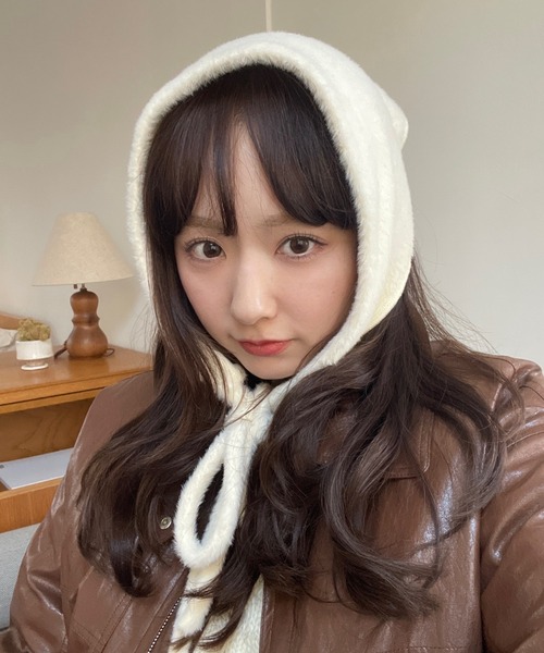 poiregnee（ポワニェ）の「ニットヘッドスカーフ（その他ヘアアクセサリー・レディース・ベージュ/アイボリー・FREE）」の2枚目の写真