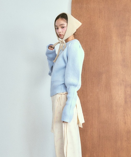 poiregnee（ポワニェ）の「ニットヘッドスカーフ（その他ヘアアクセサリー・レディース・ベージュ/アイボリー・FREE）」の6枚目の写真