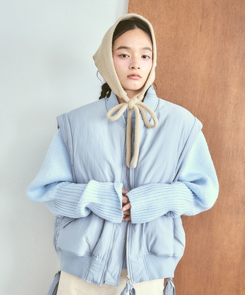 poiregnee（ポワニェ）の「ニットヘッドスカーフ（その他ヘアアクセサリー・レディース・ベージュ/アイボリー・FREE）」の9枚目の写真