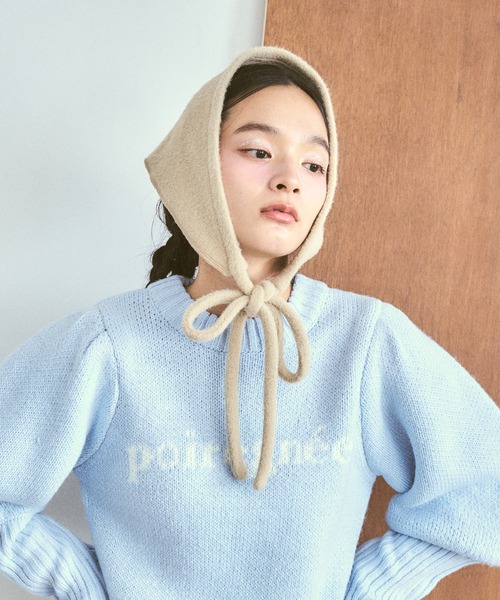 poiregnee（ポワニェ）の「ニットヘッドスカーフ（その他ヘアアクセサリー・レディース・ベージュ/アイボリー・FREE）」の4枚目の写真