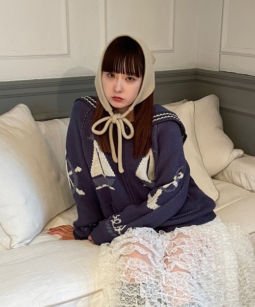 poiregnee（ポワニェ）の「ニットヘッドスカーフ（その他ヘアアクセサリー・レディース・ベージュ/アイボリー・FREE）」の19枚目の写真