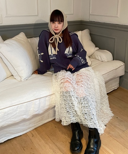 poiregnee（ポワニェ）の「ニットヘッドスカーフ（その他ヘアアクセサリー・レディース・ベージュ/アイボリー・FREE）」の22枚目の写真