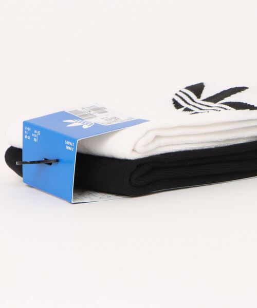 【adidas】U KNEE SOCK 2P WHT/BLK 国内発送 adidas KNEE SOCK 2 PAIRS ホワイト/ブラック（アディダス ニー