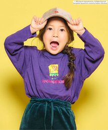 【親子お揃い可能】スポンジ・ボブ 長袖Tシャツ