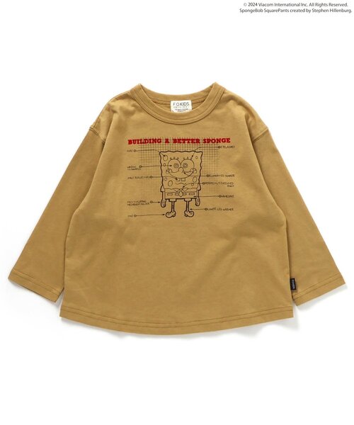 セール】【親子お揃い可能】スポンジ・ボブ 長袖Tシャツ（T