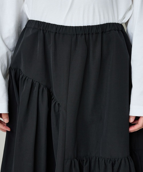 Curensology（カレンソロジー）の「Curensology(カレンソロジー)/イレギュラーティアードスカート（スカート・レディース・ブラック・FREE）」の6枚目の写真