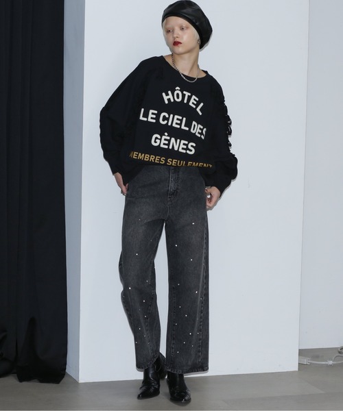 【美品】ROSE BUD／ローズバッド／mici／ダメージデニムパンツ／S ROSE BUD｜ローズバッドのデニムパンツ通販 - ZOZOTOWN