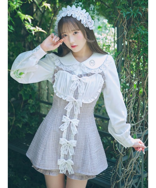 Ank Rouge（アンクルージュ）の「リボン刺繍ブラウス（シャツ/ブラウス・レディース・ブラック/ホワイト/ピンク・M）」の14枚目の写真