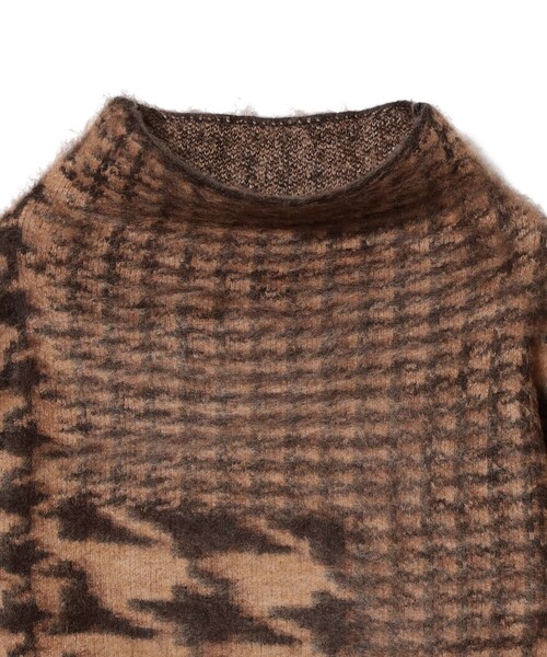 Ray BEAMS（レイビームス）の「RBS / キリカエ チェック ハイネック ニット（ニット/セーター・レディース・ダークブラウン/ブラック・ONE SIZE）」の22枚目の写真