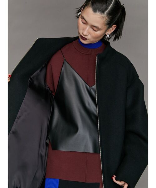【美品】UN3D. TUCK SHOULDER MIDDLE COAT 36 美品】UN3D. TUCK SHOULDER MIDDLE COAT 36