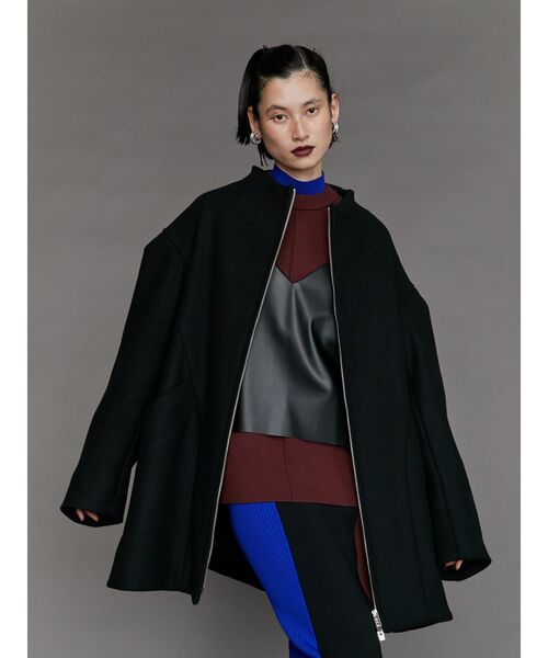 【美品】UN3D. TUCK SHOULDER MIDDLE COAT 36 美品】UN3D. TUCK SHOULDER MIDDLE COAT 36