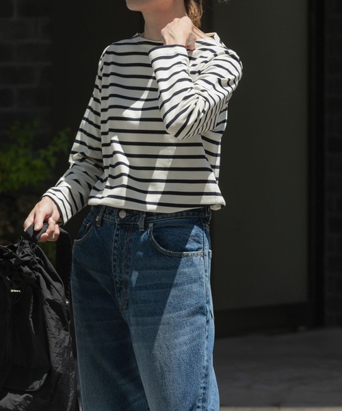 FORK&SPOON(フォークアンドスプーン)の「FORK&SPOON ボートネックボーダー(Tシャツ/カットソー・レディース・ホワイト系その他/レッド系その他/ベージュ系その他/ブルー系その他・1/2)」の9枚目の写真