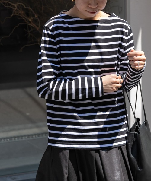 FORK&SPOON(フォークアンドスプーン)の「FORK&SPOON ボートネックボーダー(Tシャツ/カットソー・レディース・ホワイト系その他/レッド系その他/ベージュ系その他/ブルー系その他・1/2)」の12枚目の写真