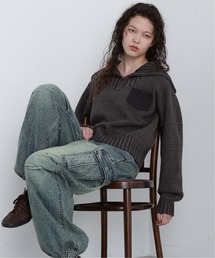 AVIREX | ZIP TURTLE NECK MELANGE KNIT TOPS/ジップタートルネックメランジトップス(ニット/セーター)