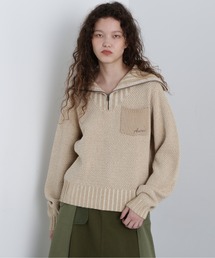 AVIREX | ZIP TURTLE NECK MELANGE KNIT TOPS/ジップタートルネックメランジトップス(ニット/セーター)