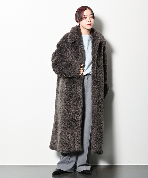 CITYSHOP SHEEP FUR LIKE コート ブラック　36 CITYSHOP（シティーショップ）の「SHEEP FUR LIKE コート（その他