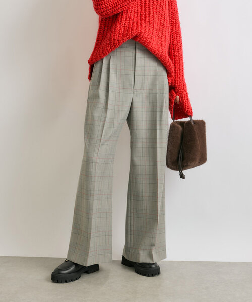 RIVE DROITE（リヴドロワ）の「【着映え◎】フリンジチェーンチェックパンツ（その他パンツ・レディース・グレー/ベージュ・36/38）」の3枚目の写真