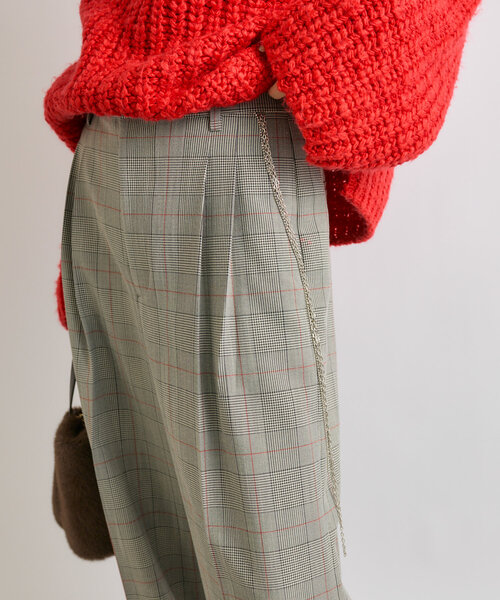 RIVE DROITE（リヴドロワ）の「【着映え◎】フリンジチェーンチェックパンツ（その他パンツ・レディース・グレー/ベージュ・36/38）」の6枚目の写真