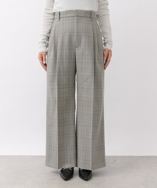 RIVE DROITE（リヴドロワ）の「【着映え◎】フリンジチェーンチェックパンツ（その他パンツ・レディース・グレー/ベージュ・36/38）」の7枚目の写真