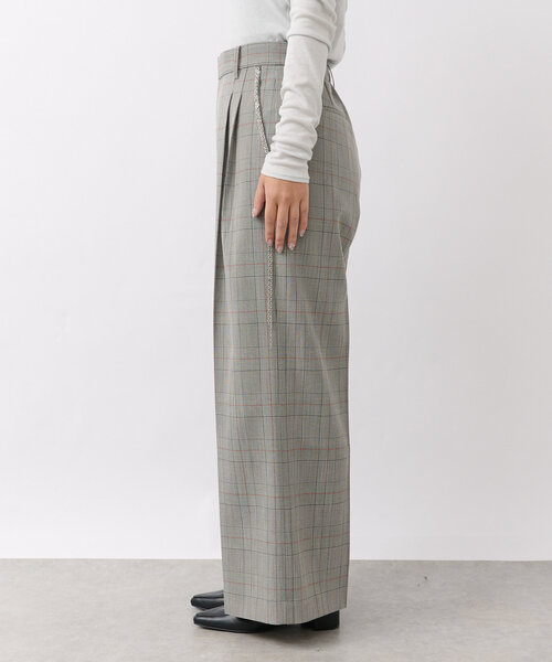 RIVE DROITE（リヴドロワ）の「【着映え◎】フリンジチェーンチェックパンツ（その他パンツ・レディース・グレー/ベージュ・36/38）」の8枚目の写真