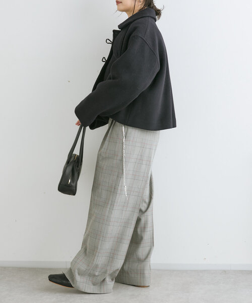 RIVE DROITE（リヴドロワ）の「【着映え◎】フリンジチェーンチェックパンツ（その他パンツ・レディース・グレー/ベージュ・36/38）」の15枚目の写真