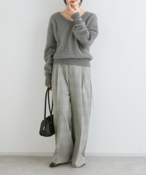 RIVE DROITE（リヴドロワ）の「【着映え◎】フリンジチェーンチェックパンツ（その他パンツ・レディース・グレー/ベージュ・36/38）」の17枚目の写真